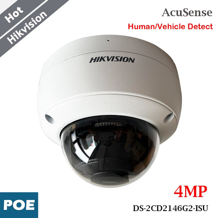 Caméra de sécurité Hikvision AcuSense de 4 MP avec détection de personnes et de véhicules