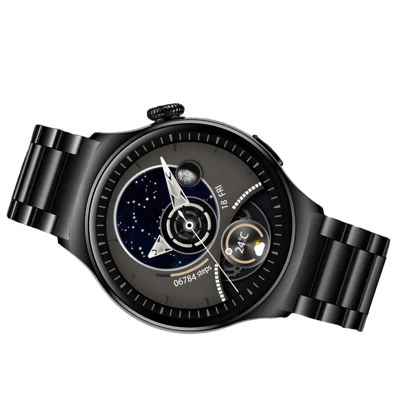 Black men's large-screen sports smartwatch