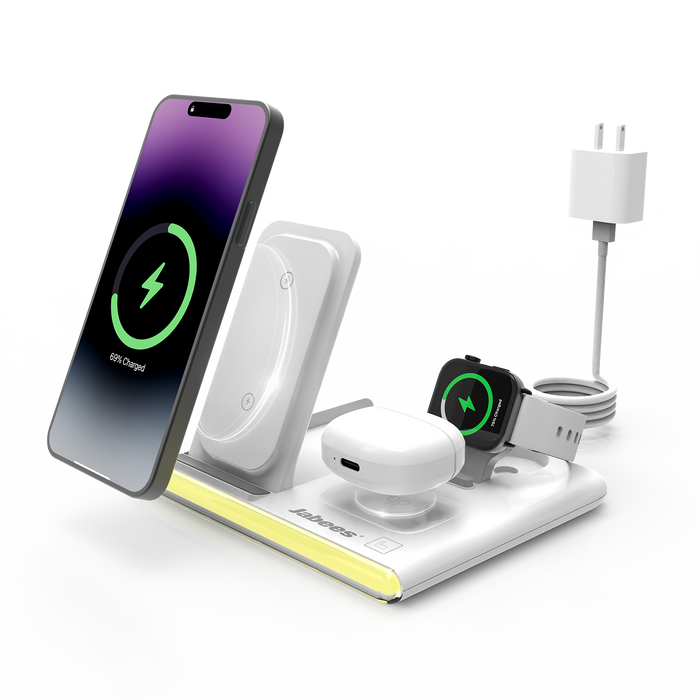 Jabees PowerGlow: składana ładowarka bezprzewodowa 4 w 1 z lampką LED