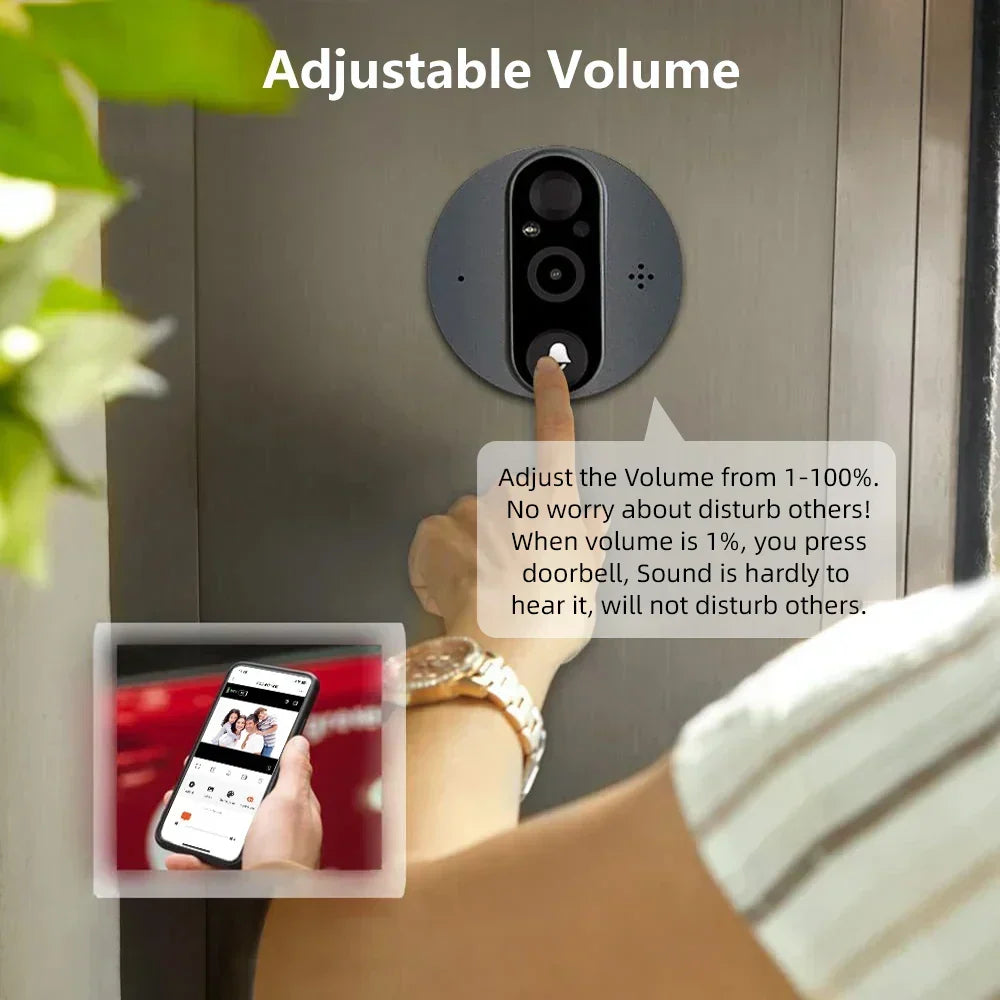 Judas numérique Wi-Fi intelligent avec caméra et sonnette