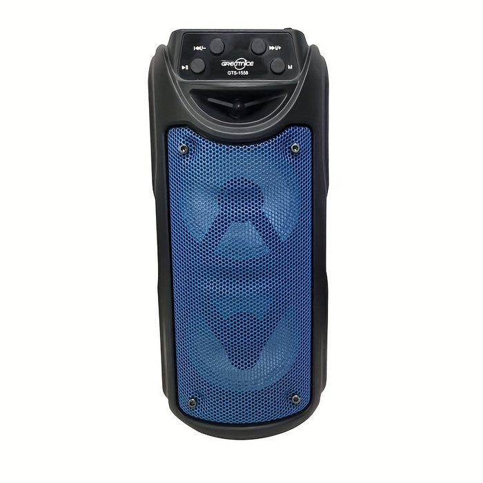 Portable outdoor wireless speaker with LED lights