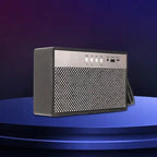 Przenośny mini głośnik Bluetooth w stylu retro, czarny
