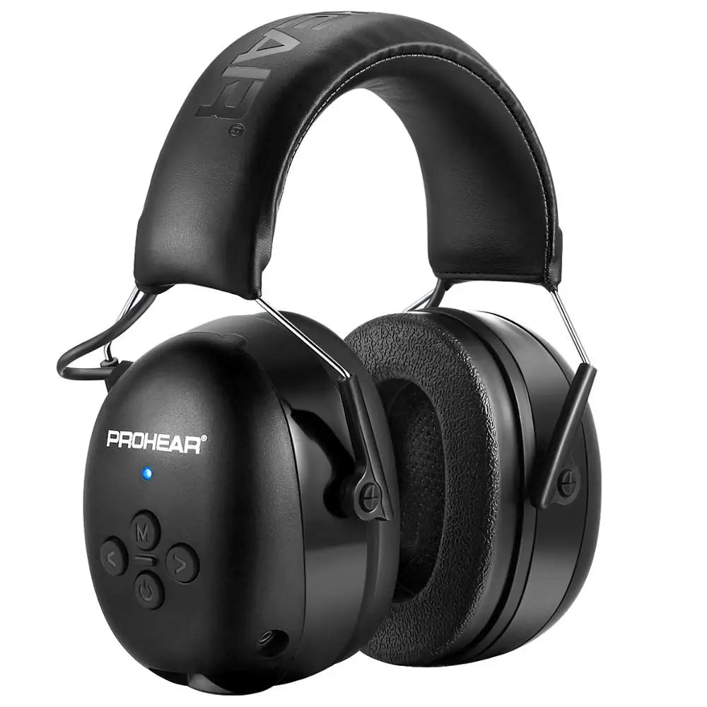 Elektroniczne nauszniki ochronne Bluetooth, czarne