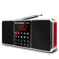 Odbiornik cyfrowego radia FM stereo, czerwony