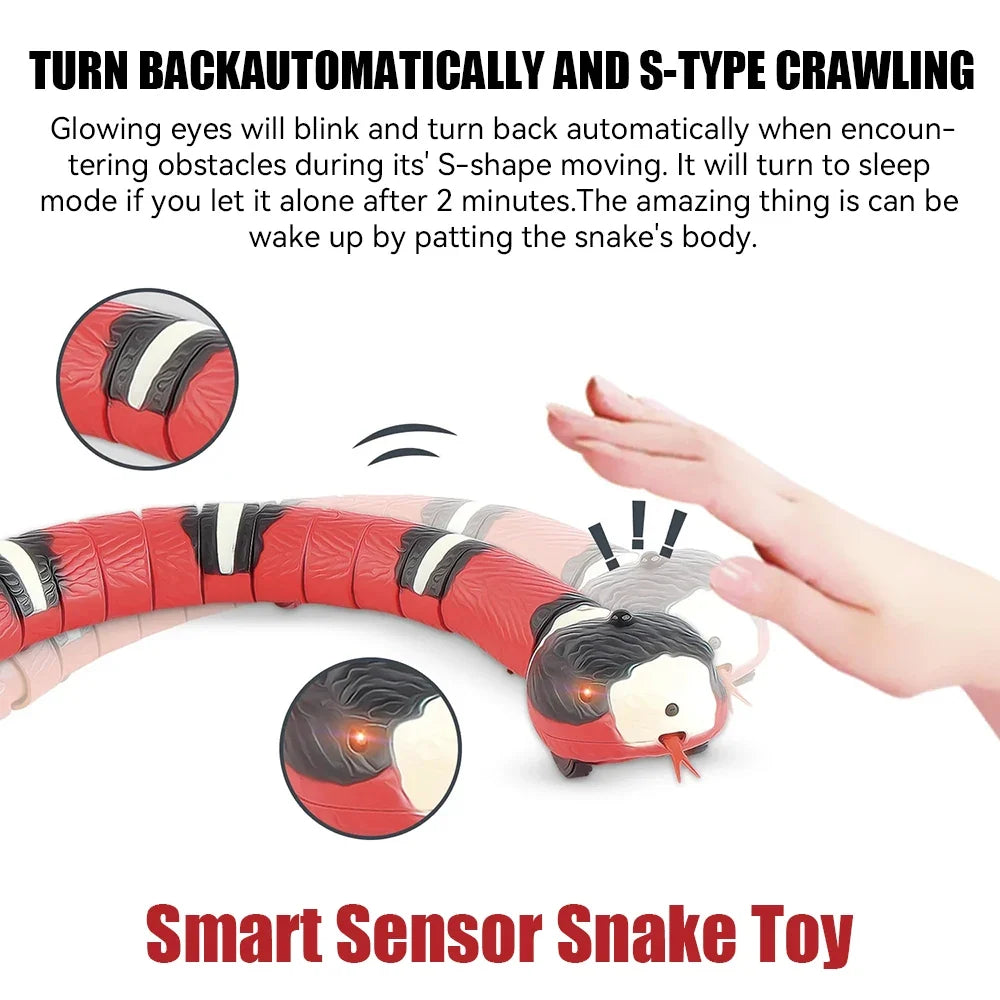 Serpent-jouet intelligent, interactif et rechargeable