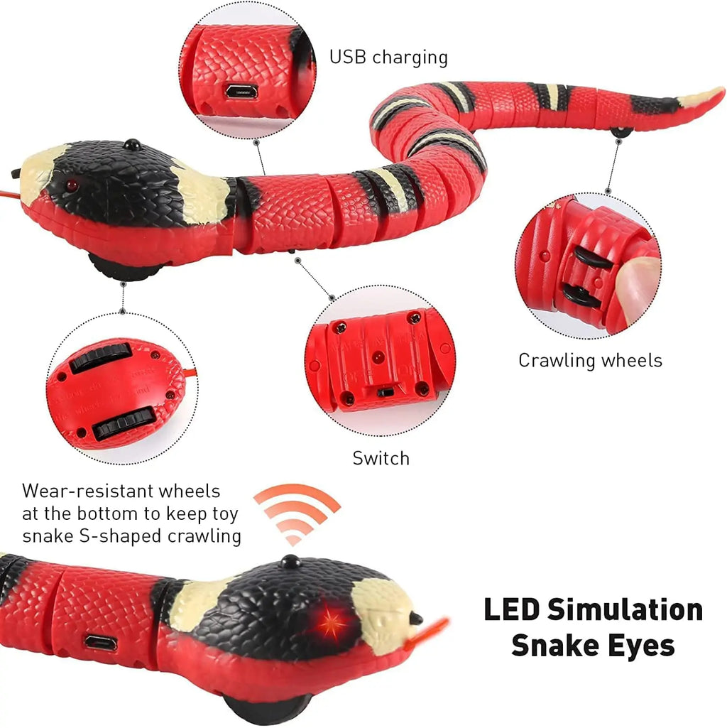 Serpent-jouet intelligent, interactif et rechargeable