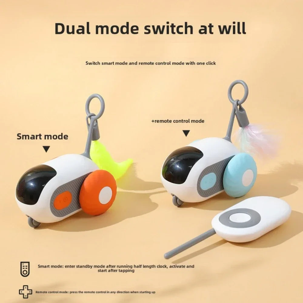 Smart interactive cat toy car