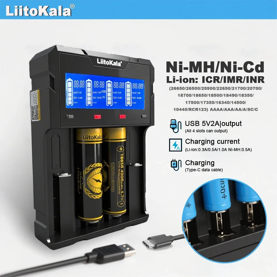 LiitoKala Lii-K4 smart battery charger