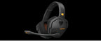 Orange wireless gaming headphones with two connection modes