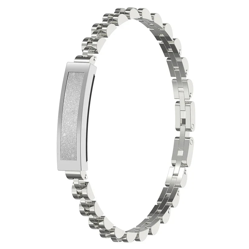 Montre connectée sans écran, argentée