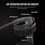 Orange wireless gaming headphones with two connection modes