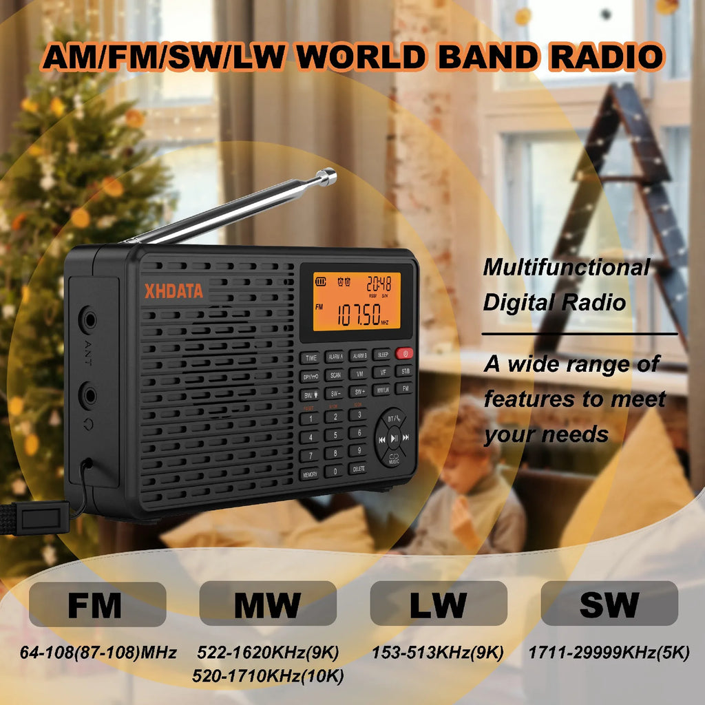 Stereo Digital Portable Radio Black-1
