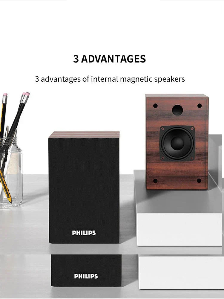 Głośnik Bluetooth z drewnianym wykończeniem, brązowy