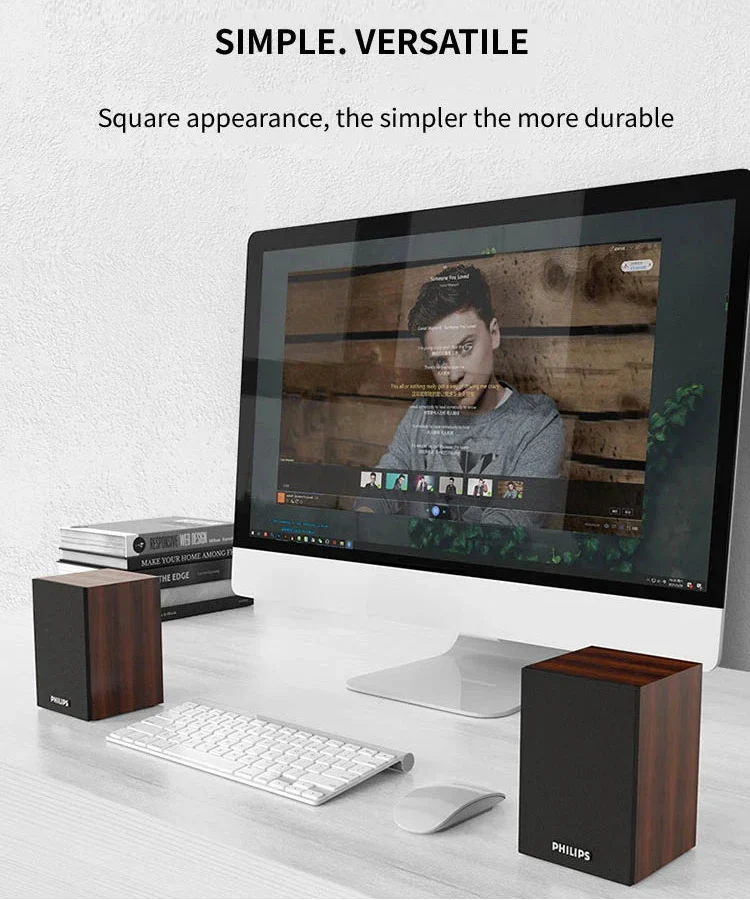 Głośnik Bluetooth z drewnianym wykończeniem, brązowy