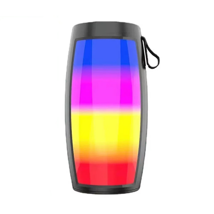 Black speaker with LED lighting and powerful bass