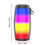 Black speaker with LED lighting and powerful bass