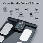 Black smart body fat scale with handles