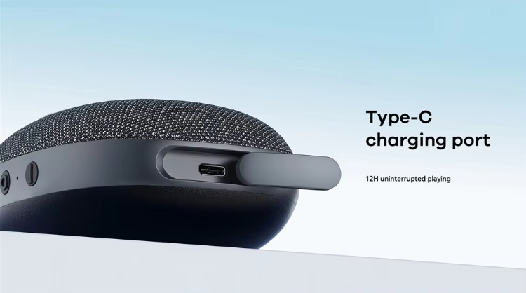 Przenośny głośnik Bluetooth do użytku na zewnątrz, wodoszczelny, czarny