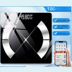 Inteligentna waga Bluetooth z analizą tkanki tłuszczowej, czarna