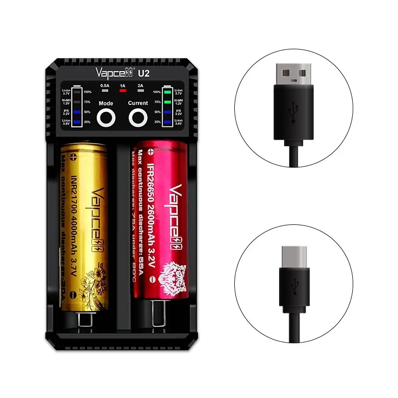 Inteligentna miniładowarka USB Vapcell U2 2 A