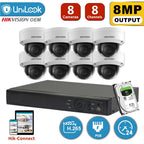 Hikvision DS-2CD2185FWD-IS 4K 8 MP IP surveillance kit with PoE