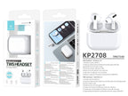 Słuchawki Techancy TWS KP2708 Bluetooth 5.3, białe, do 5 h odtwarzania