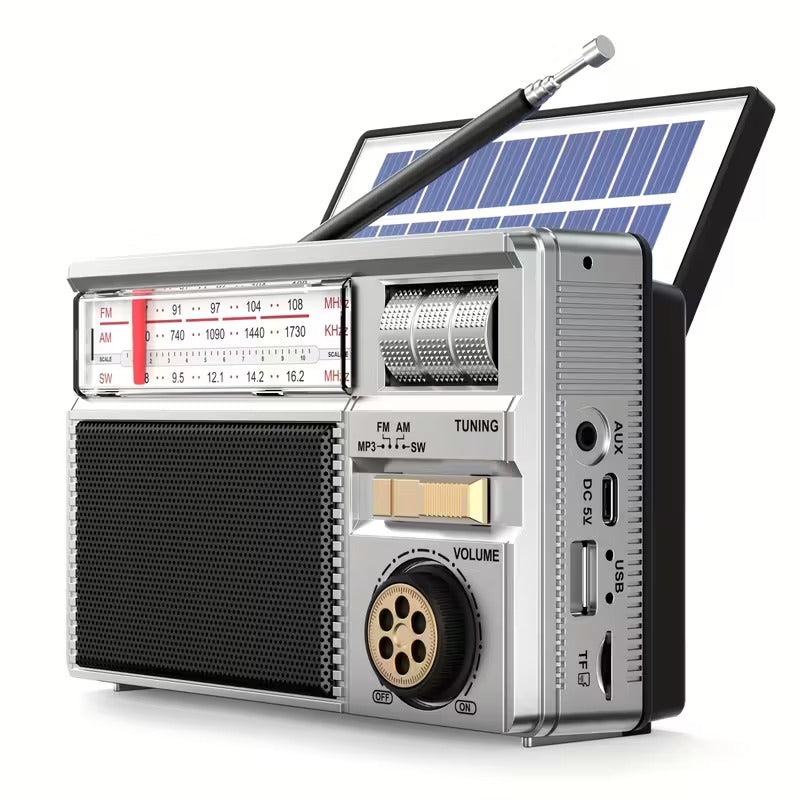 Multifunkcyjne radio przenośne FM/AM/Bluetooth/solarne