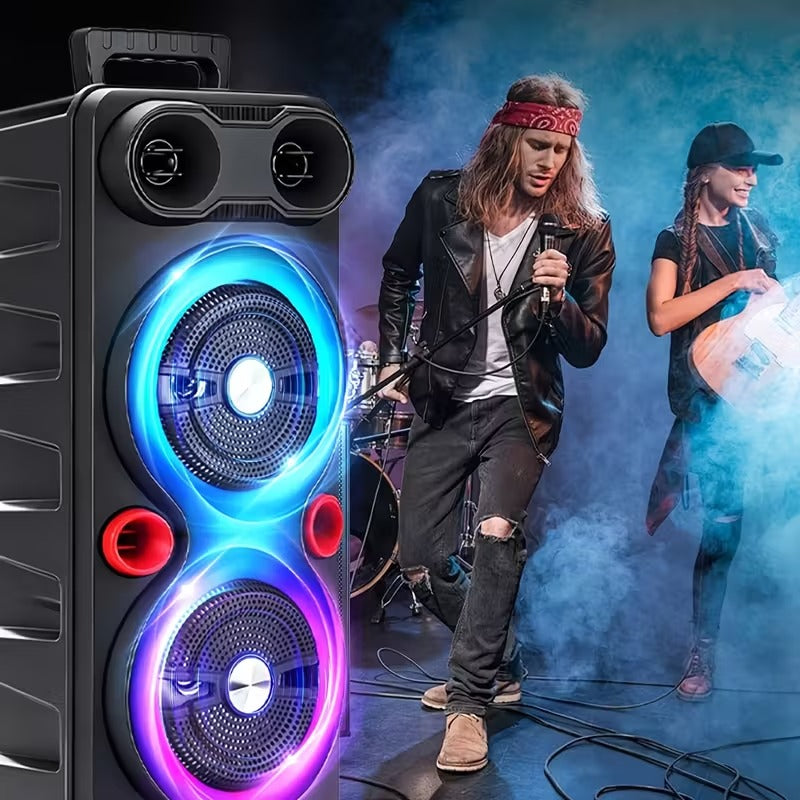 Enceinte de fête sans fil à éclairage RGB et basses